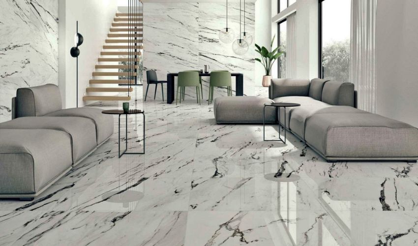 6 Ide Desain Motif Keramik Ruang Tamu Minimalis yang Membuat Ruangan Terlihat Bersih dan Luas